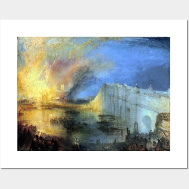 High Resolution William Turner The Burning of Parliament 1835 Wall Art by tiokvadrat